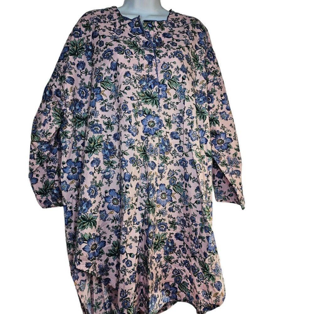 Vintage Victorias Secret Gold Label Nightgown Womens Size M Pink Floral Cotton